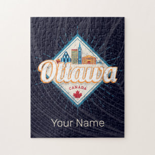 Ottawa Skyline Ontario Retro Canada Vintage Legpuzzel