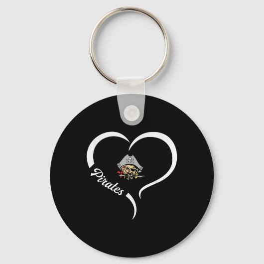 Ottawa Township Pirates Logo Half Heart Slogan Hs Sleutelhanger (Voorkant)