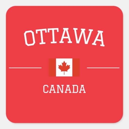 Ottawa Vierkante Sticker (Voorkant)