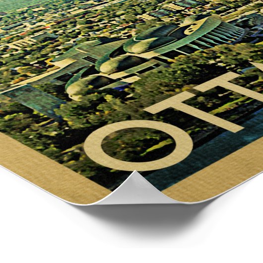 Ottawa Vintage Travel Poster (Hoek)