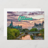 Ottawa wolken landschap briefkaart (Voorkant / Achterkant)