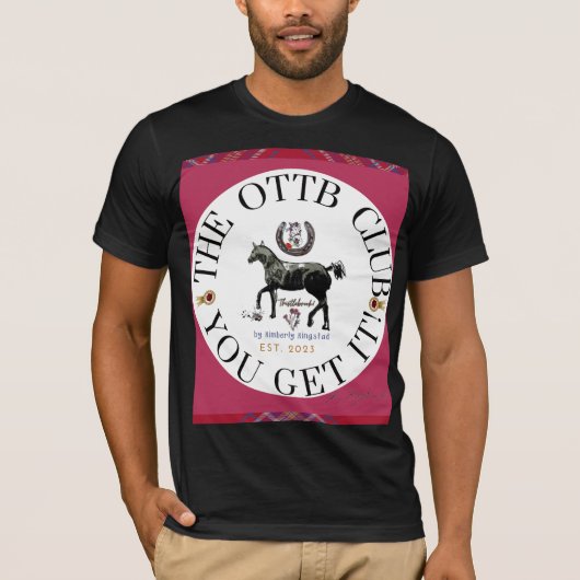 ottb club/geweldige horsey T-Shirt (Voorkant)