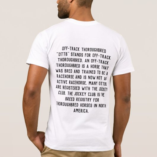 OTTB CLUB, JE SNAPT HET! T-SHIRT (Achterkant)