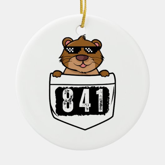 Otter 841 keramisch ornament (Voorkant)