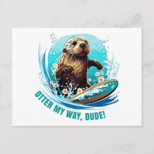 Otter 841 Surfende Otter Ze Steelt Surfplanken Ott Briefkaart