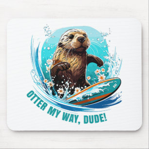 Otter 841 Surfende Otter Ze Steelt Surfplanken Ott Muismat