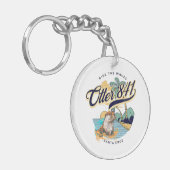 Otter 841 Surfing Otter 841 California Surf Board Sleutelhanger (Voorkant Links)