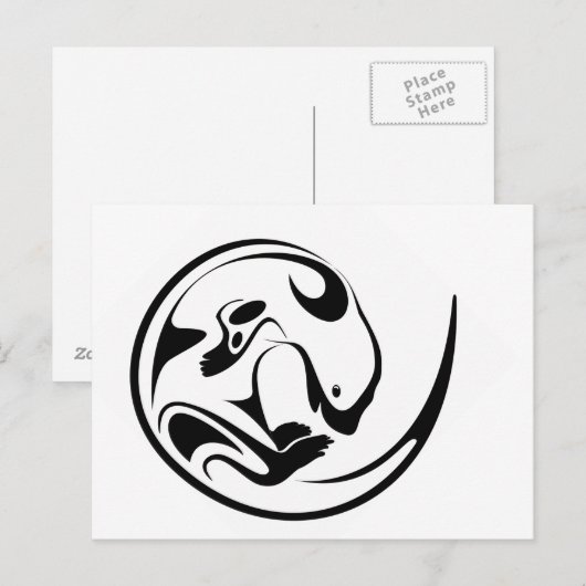 Otter afspelen briefkaart (Voorkant / Achterkant)