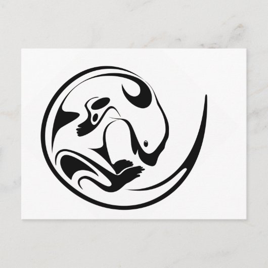 Otter afspelen briefkaart (Voorkant)