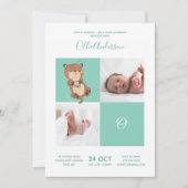 Otter: Alphabet Monogram Cute Baby shower Kaart (Voorkant)