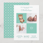 Otter: Alphabet Monogram Cute Baby shower Kaart (Voorkant / Achterkant)