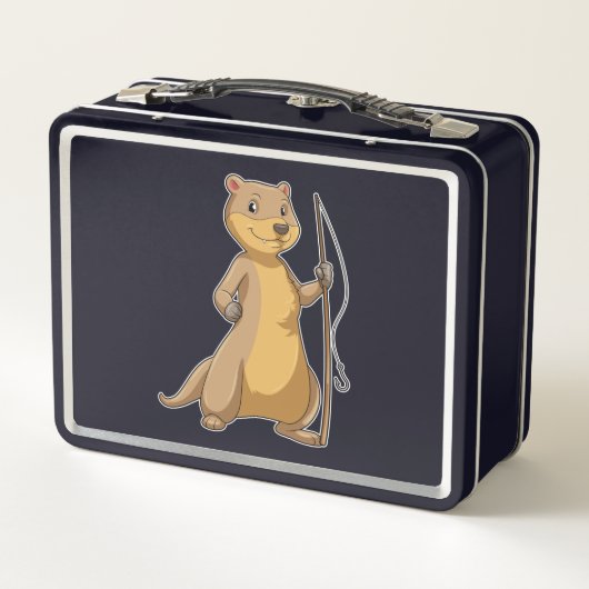 Otter als Fisher met Geviste staaf (Achterkant)