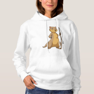 Otter als Fisher met Geviste staaf Hoodie