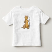 Otter als Fisher met Geviste staaf Kinder Shirts (Voorkant)