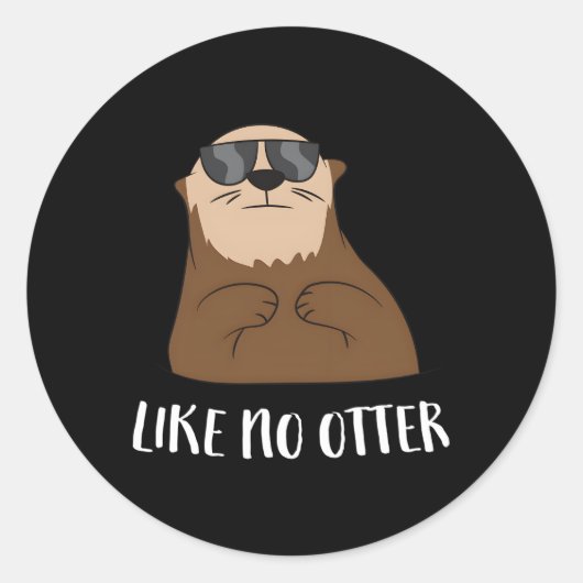 Otter als geen Otter Zee Otter Ronde Sticker (Voorkant)