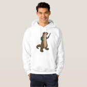 Otter als leraar met boek en wijzer hoodie (Voorkant volledig)