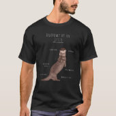 Otter Anatomy Tshirt! Schattig, Funny, Otter T-shi T-shirt (Voorkant)