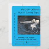 Otter Animal Aquarium Verjaardagsfeestje Uitnodigi Kaart (Voorkant)