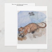 Otter ansichtkaart feestdagenkaart (Voorkant / Achterkant)