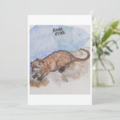 Otter ansichtkaart feestdagenkaart (Staand voorkant)
