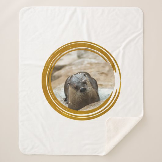 Otter Art Sherpa Deken (Voorkant)