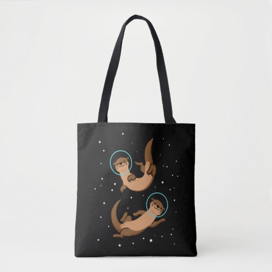Otter Astronaut Gift Kinder Otter Gift Space Otter Tote Bag (Voorkant)