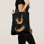 Otter Astronaut Gift Kinder Otter Gift Space Otter Tote Bag (Dichtbij)