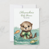 Otter Baby Genderneutraal Baby shower Bedankt (Achterkant)