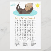 Otter Baby shower Word Search Game (Voorkant)