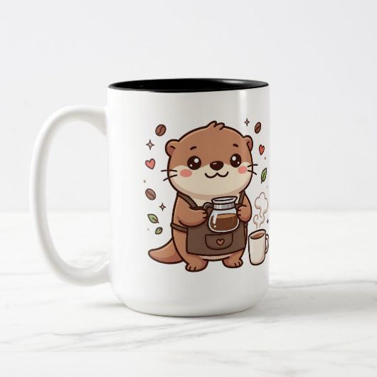 Otter Barista Tweekleurige Koffiemok (Links)