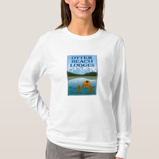Otter Beach Lodges long-sleeved women's t-shirt (Voorkant)