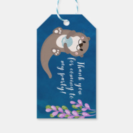 Otter bedankingslabel cadeaulabel