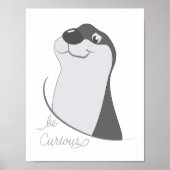 Otter - ben nieuwsgierig poster (Voorkant)