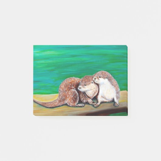 Otter Best Friends Painting Post-it® Notes (Voorkant)