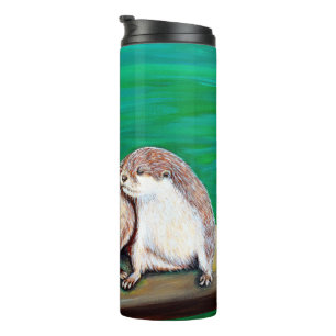 Otter Best Friends Painting Thermosbeker