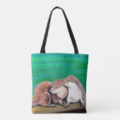 Otter Best Friends Painting Tote Bag (Achterkant)