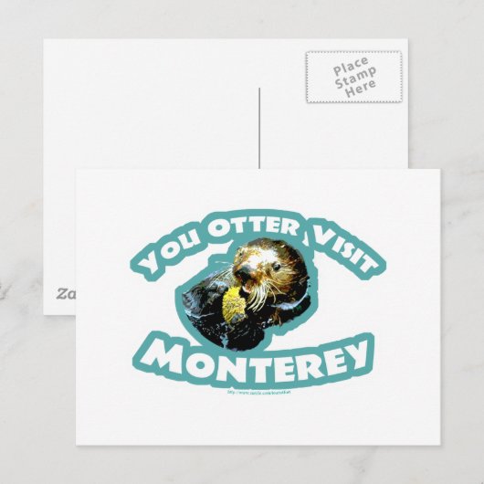 Otter bezoek Monterey Briefkaart (Voorkant / Achterkant)