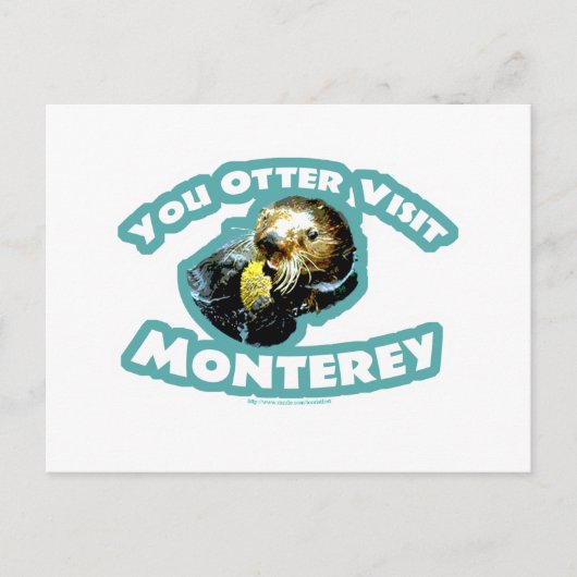Otter bezoek Monterey Briefkaart (Voorkant)