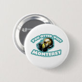 Otter bezoek Monterey Ronde Button 5,7 Cm (Voorkant /achterkant)
