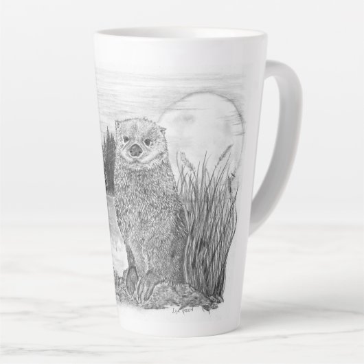 Otter bij Lake Latte Mok (Rechterhoek)
