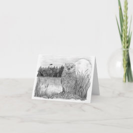 Otter bij maanlicht kaart