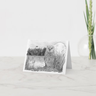 Otter bij maanlicht kaart