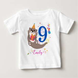 Otter Birthday Girl Party Colorful Balloons Thema