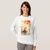 Otter blik onder vallende bladeren t-shirt (Voorkant volledig)