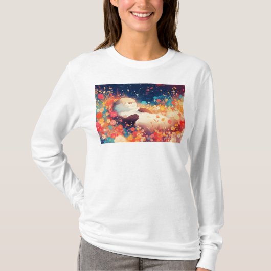 Otter Bloemen Schuilplaats T-shirt (Voorkant)