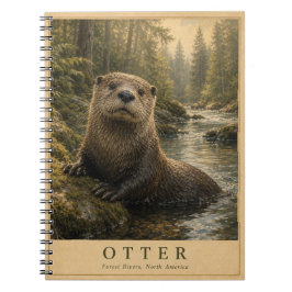 Otter Bos Rivieren VINTAGE Notitieboek