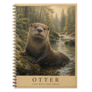 Otter Bos Rivieren VINTAGE Notitieboek