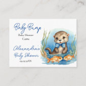Otter Boy Baby Bump Game Raad mam's buik grootte Informatiekaartje (Achterkant)