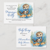 Otter Boy Baby Bump Game Raad mam's buik grootte Informatiekaartje (Voorkant / Achterkant)