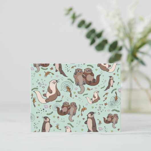 Otter Briefkaart (Staand voorkant)